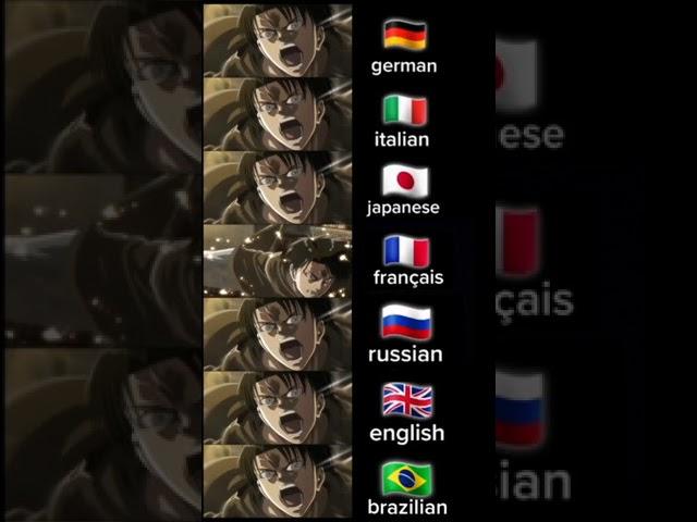 Levi Ackerman in differents languages #anime #attackontitan #eren #levi #leviackerman #like #shorts