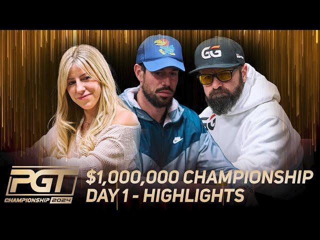 $1,000,000 PGT Championship Day 1 Highlights with Daniel Negreanu & Kristen Foxen!