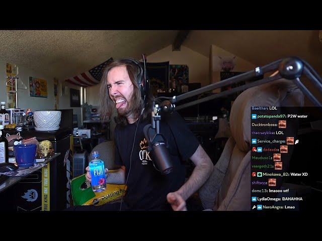 Asmongold drinks water for the first time in his life