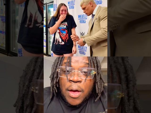 I cried in front of Cody Rhodes im embarrassed  #wwe #fan #fyp #viral #explore #shorts #love #sad