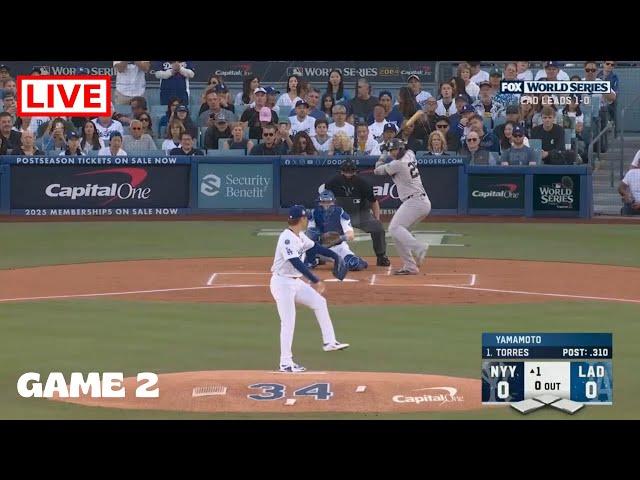 Dodgers vs Yankees Live Stream | Game 2 | 2024 MLB World Series Full Game