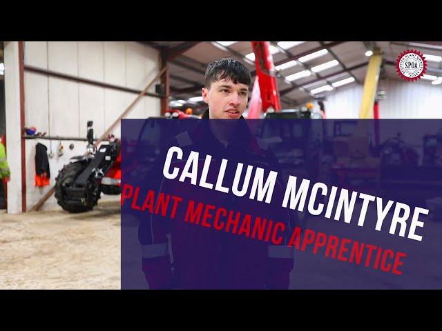 Meet Callum McIntyre, SPOA Apprentice Plant Mechanic of the year 2022