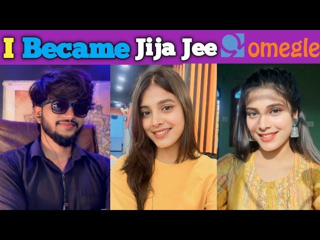 I BECAME "JIJA JEE "       #omegle #omeglefunny #flirting #ometv @diliprana8579