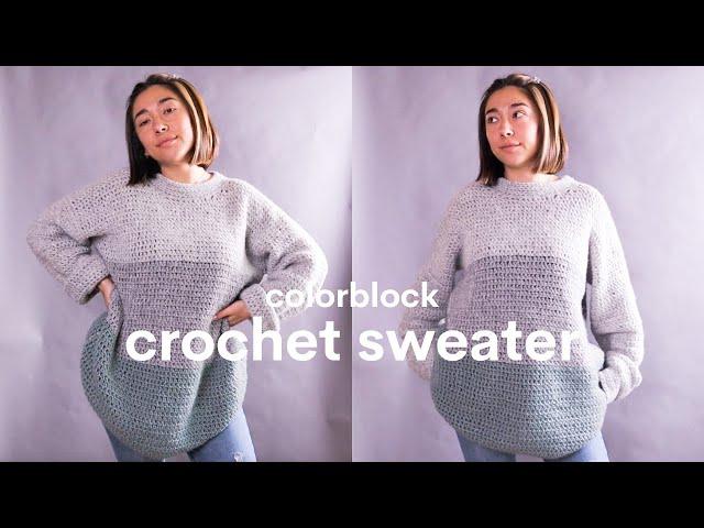 basic crochet sweater | easy crochet oversized sweater tutorial