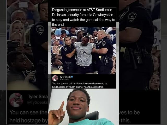 Disgusting Scene in at the AT&T Stadium in Dallas as security forced a cowboy fan #cowboys #dallas
