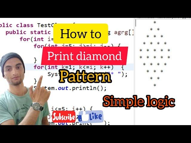 How to print diamond pattern in Java