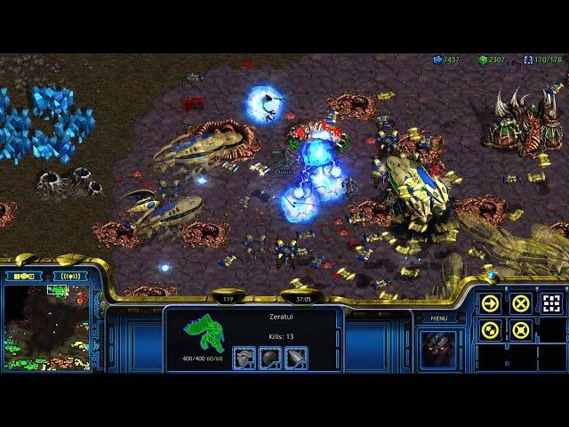Zeratul assasinates the Overmind's Cerebrates
