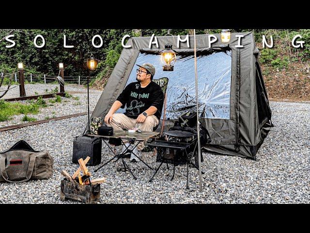 [Solo camping] Camville A-type tent and one night at Forest Valley Camp in Namyangju