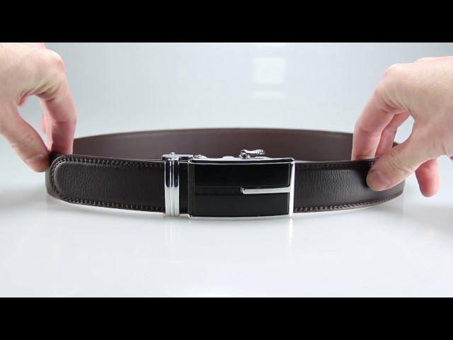 Men’s Premium Leather Dress Belt With Sliding Automatic Buckle