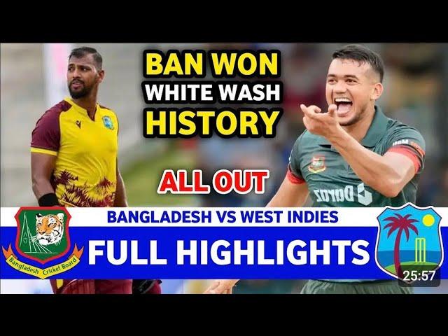 west indies vs Bangladesh || third t20 full match highlights..