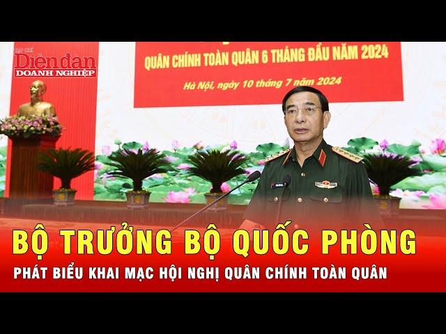 Bộ trưởng Bộ Quốc phòng Phan Văn Giang phát biểu khai mạc Hội nghị quân chính toàn quân