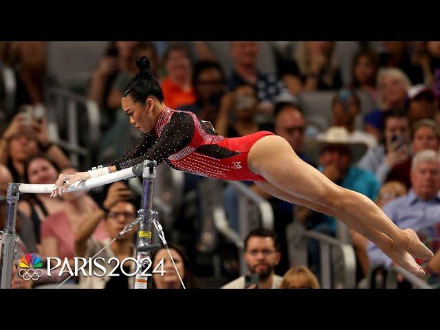 Suni Lee battles back to finish in fourth all-around at 2024 U.S. Championships | NBC Sports