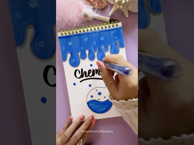 Innovative Front Page Design: Chemistry  #shorts #nhuandaocalligraphy #frontpage