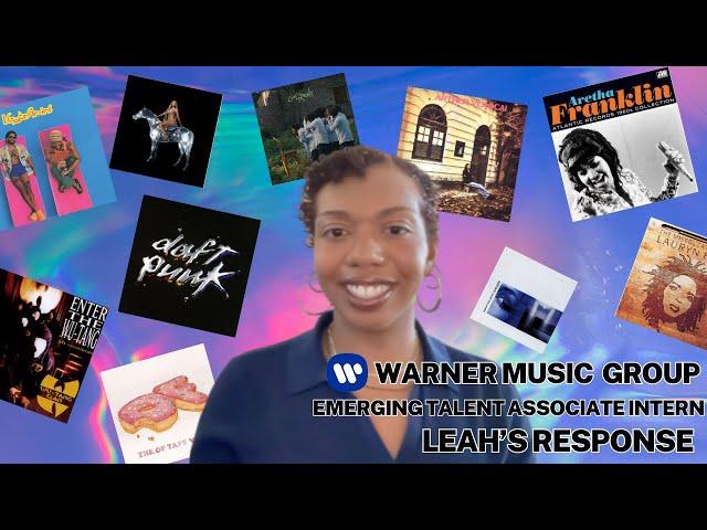 Warner Music Group - Emerging Talent Associates Intern - Elevator Prompt