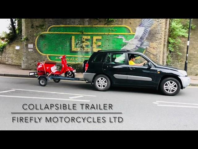 Collapsible motorcycle trailer