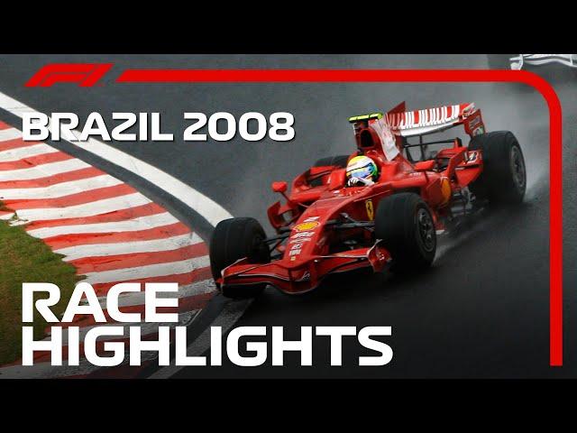 Lewis Hamilton Wins First World Title | 2008 Brazilian Grand Prix | Race Highlights