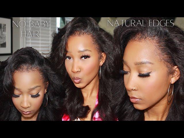 Natural Edges Hairline with NO BABY HAIR. Lace wig Install With Tape. UNice Hair