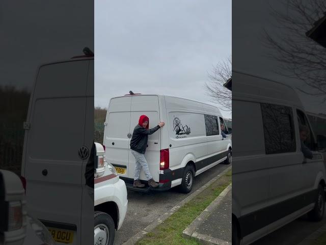 Uk van life couple living the van life full time @iNDI_VAN_A_JONES parks WAY too close to our van.