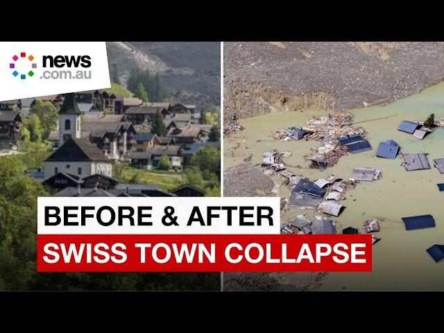 Aftermath of glacier collapse leaves Swiss town in ruins