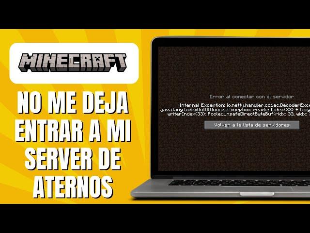 Por Qué No Me Deja Entrar A Mi Server De Minecraft Aternos (SOLUCIÓN)