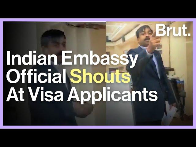 Indian Embassy Official Shouts At Visa Applicants