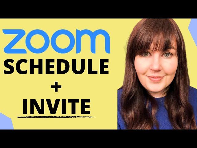 SCHEDULE A ZOOM MEETING AND SEND ZOOM MEETING INVITE