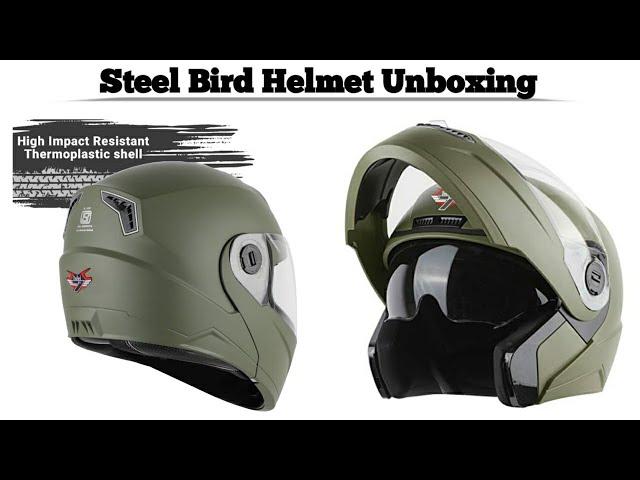 Steel Bird SBA7 7 wings ISI Certified flip up Helmet Unboxing | Techno Logic