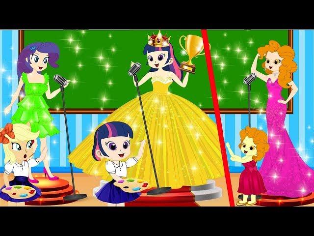 Equestria Girls Kids School cheatting Makeup Contest In Class Animation Collection