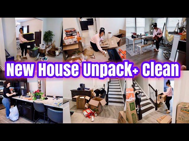 NEW HOUSE UNPACK + CLEAN WITH ME | EXTREME CLEANING MOTIVATION 2024 |FIRST CLEANING IN THE NEW HOUSE