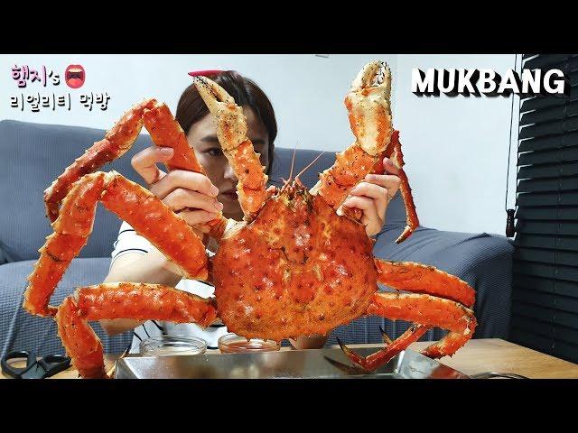 리얼먹방:) 킹크랩 먹방  남은 내장에 밥비벼먹기ㅣKing Crab ㅣREAL SOUNDㅣASMR MUKBANGㅣEATING SHOWㅣ