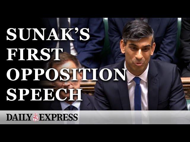 IN FULL: Rishi Sunak addresses Parliament for the first time as Leader of the Opposition