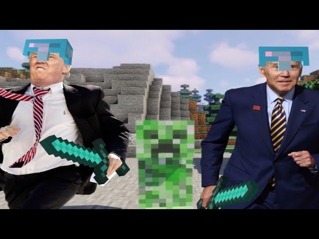 Trump & Biden play Minecraft