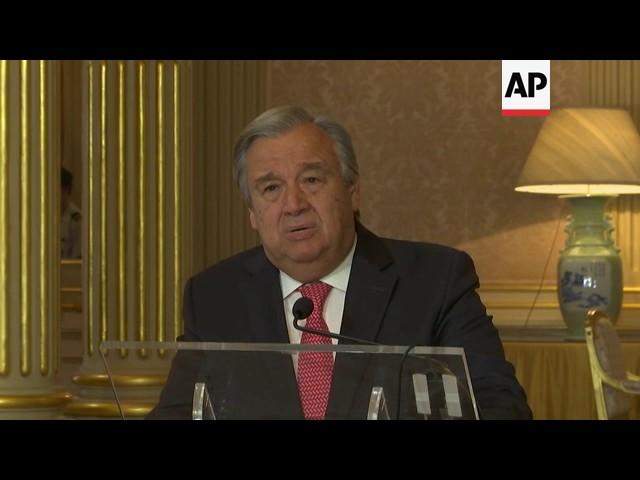 Guterres speaks as UN picks him for top job