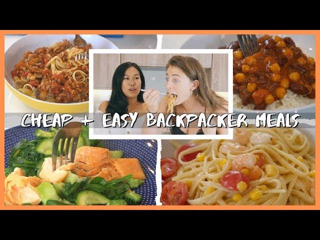 Cheap + Easy Backpacker Meal Ideas to make in a HOSTEL KITCHEN