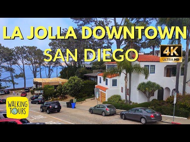 Downtown La Jolla | San Diego | Shopping and Restaurants | 4K Walking Tour