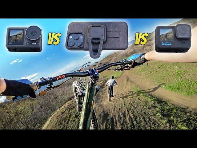 MTB Action Cam Comparison! | GoPro Hero 11 vs iPhone 14 & DJI Osmo Action 3