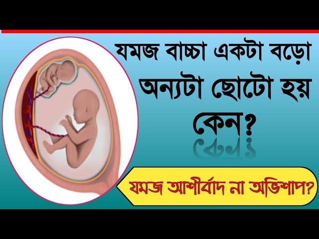 যমজ সন্তান কেন ছোটো বড়ো হয়? How Twins are Formed? TTTS in bengali ।