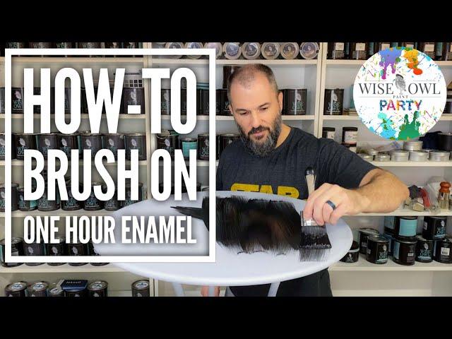 How-To Brush On Wise Owl Paint One Hour Enamel | Using Cling On Brushes