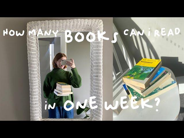 reading as many books as I can in one week