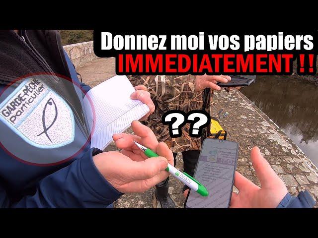 Un Garde de pêche nous contrôle sans permis papier, ça tourne mal !!