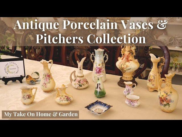 Our Collection of ANTIQUE AUSTRIAN PORCELAIN Vases and Pitchers //  19th to 20th Centuries