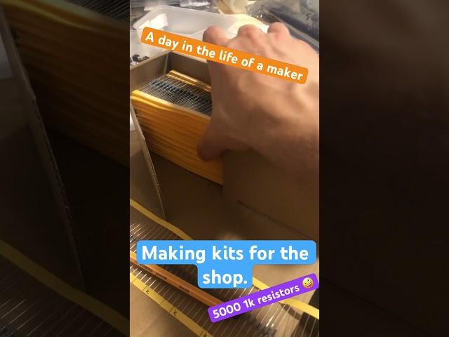 A day in the life of a maker. Making kits for the shop. #diy #tindie
