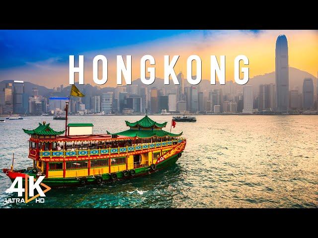 Hong Kong 4K - Amazing Aerial View Of Hong Kong | Relaxation film with calming music - VIDEO 4K UHD