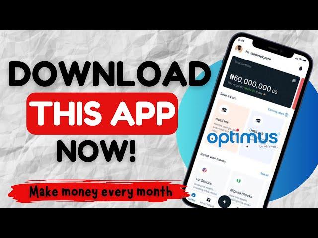 HOW TO SETUP, FUND, SAVE AND INVEST USING OPTIMUS