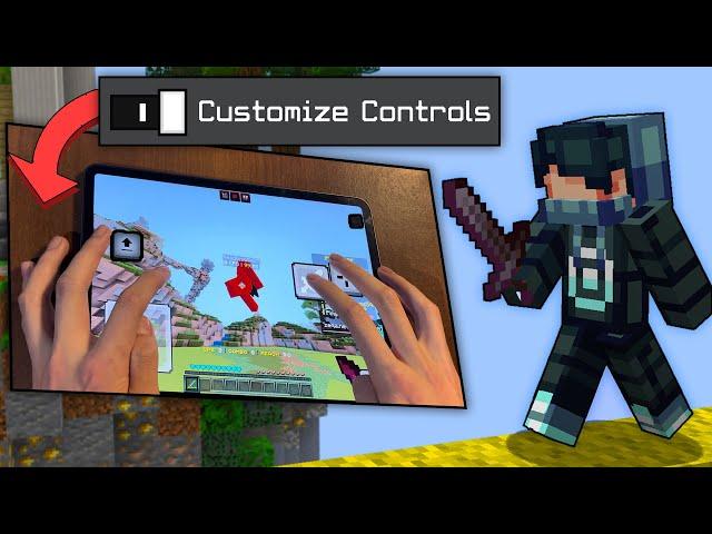 New Mobile CUSTOMIZABLE Controls with Handcam in Minecraft (BEST PLAYER)