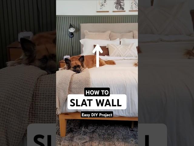 DIY Slat Wall #diy #diyhome  #homerenovationideas #homedecor #renovation #homeupgrade #accentwall