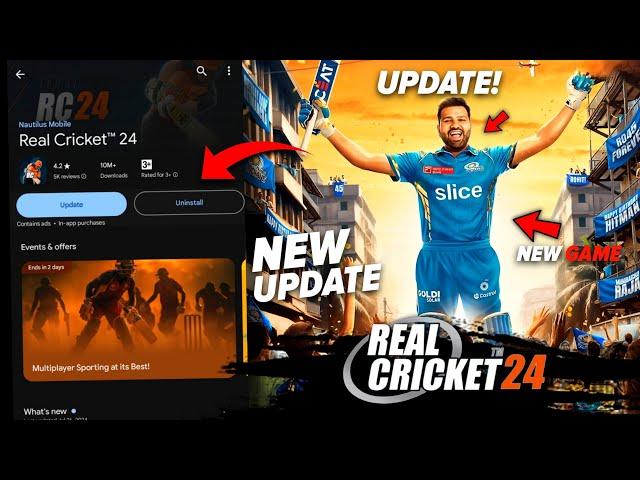 Real Cricket 24: NEW UPDATE Official License | Mumbai Indians - NEW GAME | TATA IPL RC24