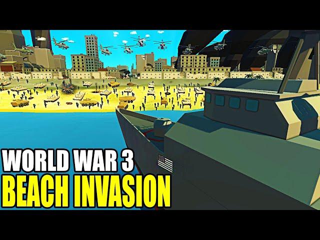 Full-Scale WORLD WAR 3 Beach Invasion of CALIFORNIA! - Ancient Warfare 3