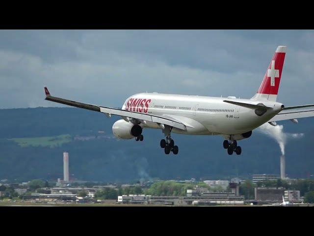 Zurich Airport Plane Spotting - Runway 14 Arrivals with Several Government Landings