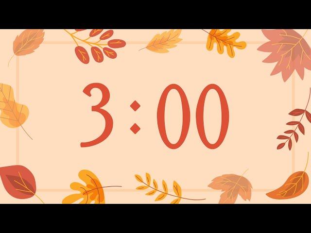 3 Minute Countdown Timer for Fall - Relaxing Piano Music